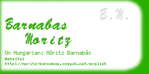 barnabas moritz business card